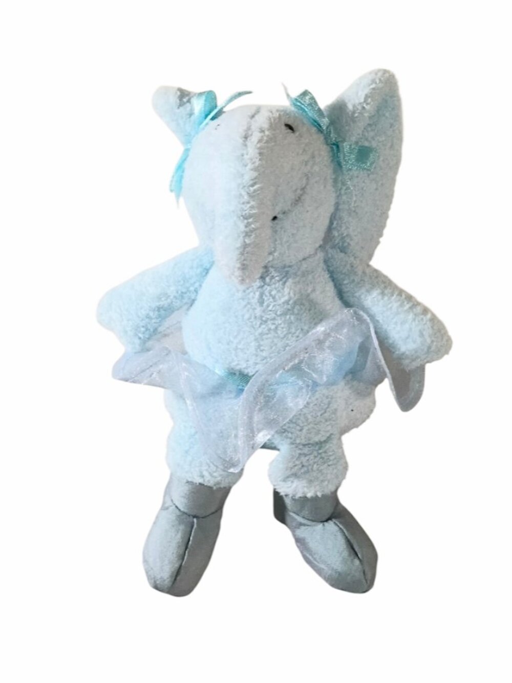 Jim Thompson Blue Elephant Tutu Shoes Terry Cloth Plush Stuffed Toy 6.5"